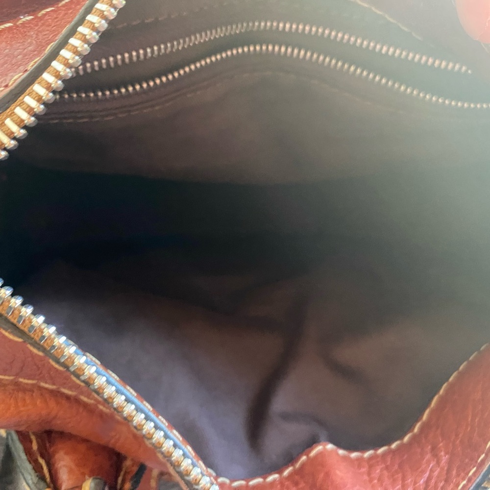 Authentic Chloe Brown Leather Medium Handbag/ Sat… - image 7